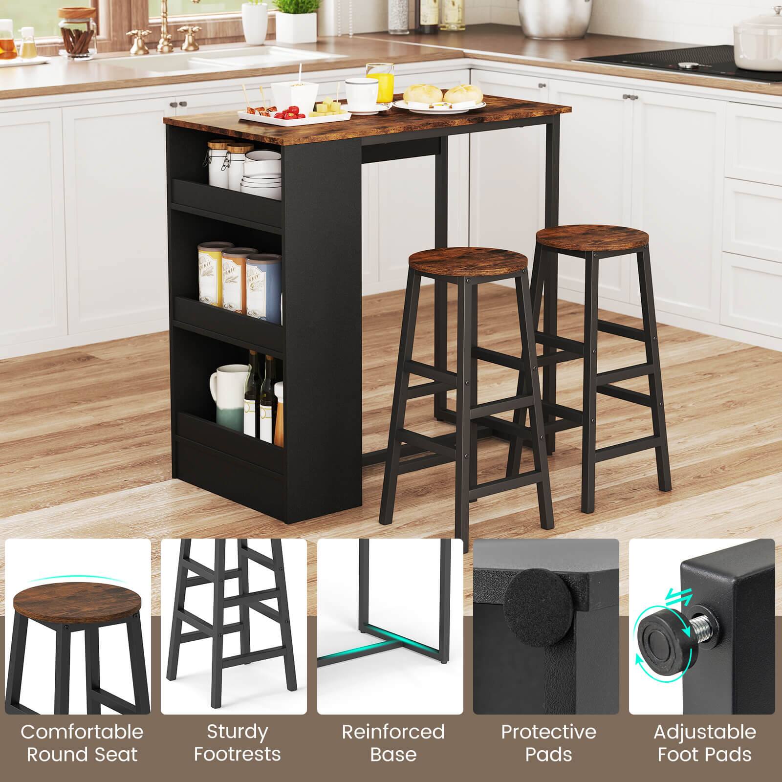 Comfortable Sturdy Round Seat Footrests Reinforced Protective Adjustable Base Pads Foot Pads