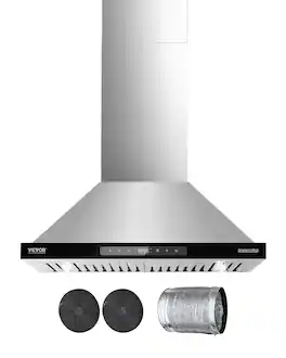 VEVOR - 20 inches - Convertible - Wall Range Hood - Silver