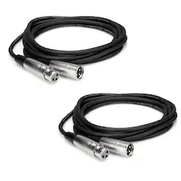 Hosa Technology - 2x Balanced Interconnect XLR3F to XLR3M Cable, 10'/3.04m
