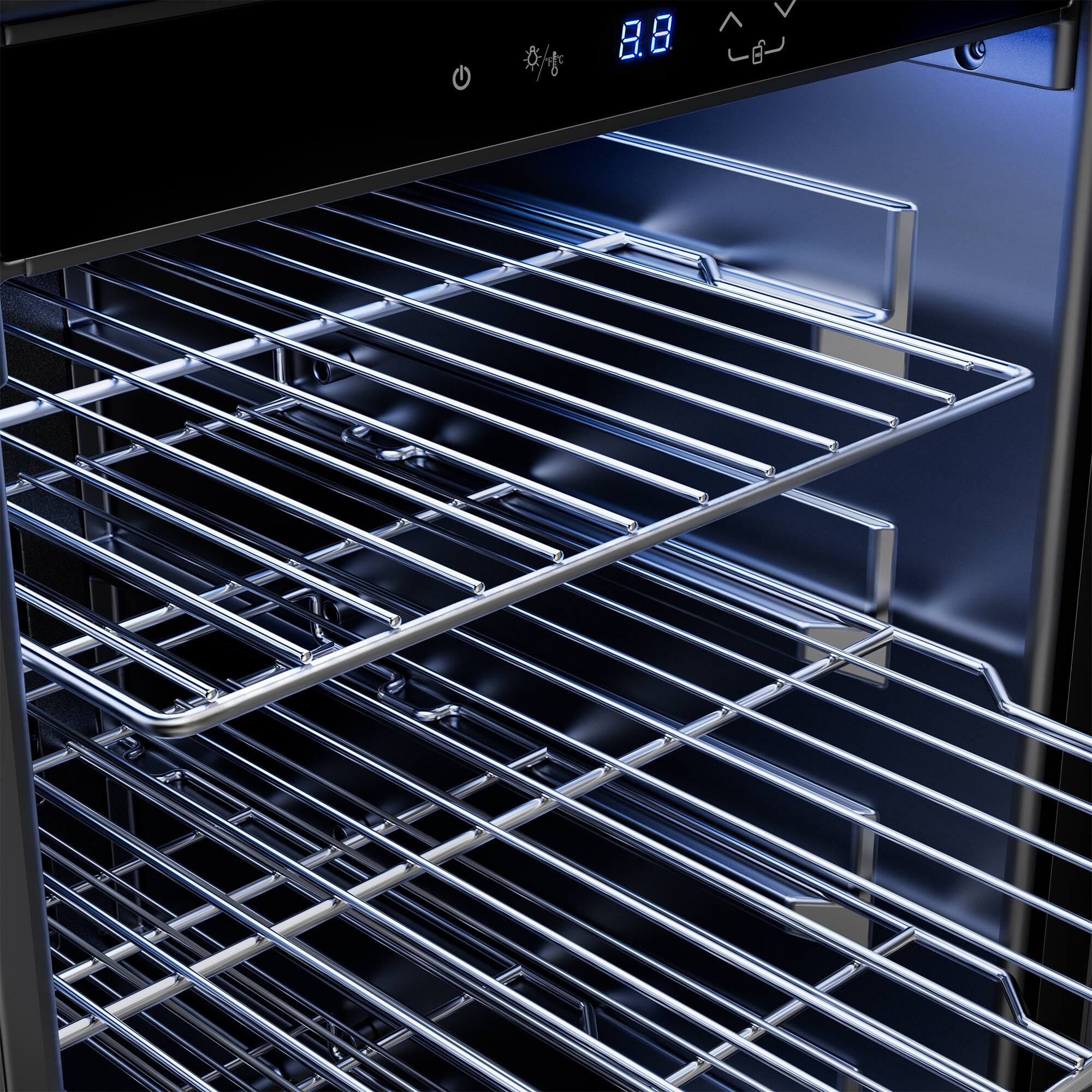 Alt View 1. Empava - 15 in. 80 Can Built-In Beverage Cooler Fridge w/ Precision Temp Controls, Adjustable Shelves in Black - Black.