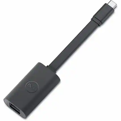 Front. Dell - Dell Adapter USB-C to 2.5G Ethernet - Black.