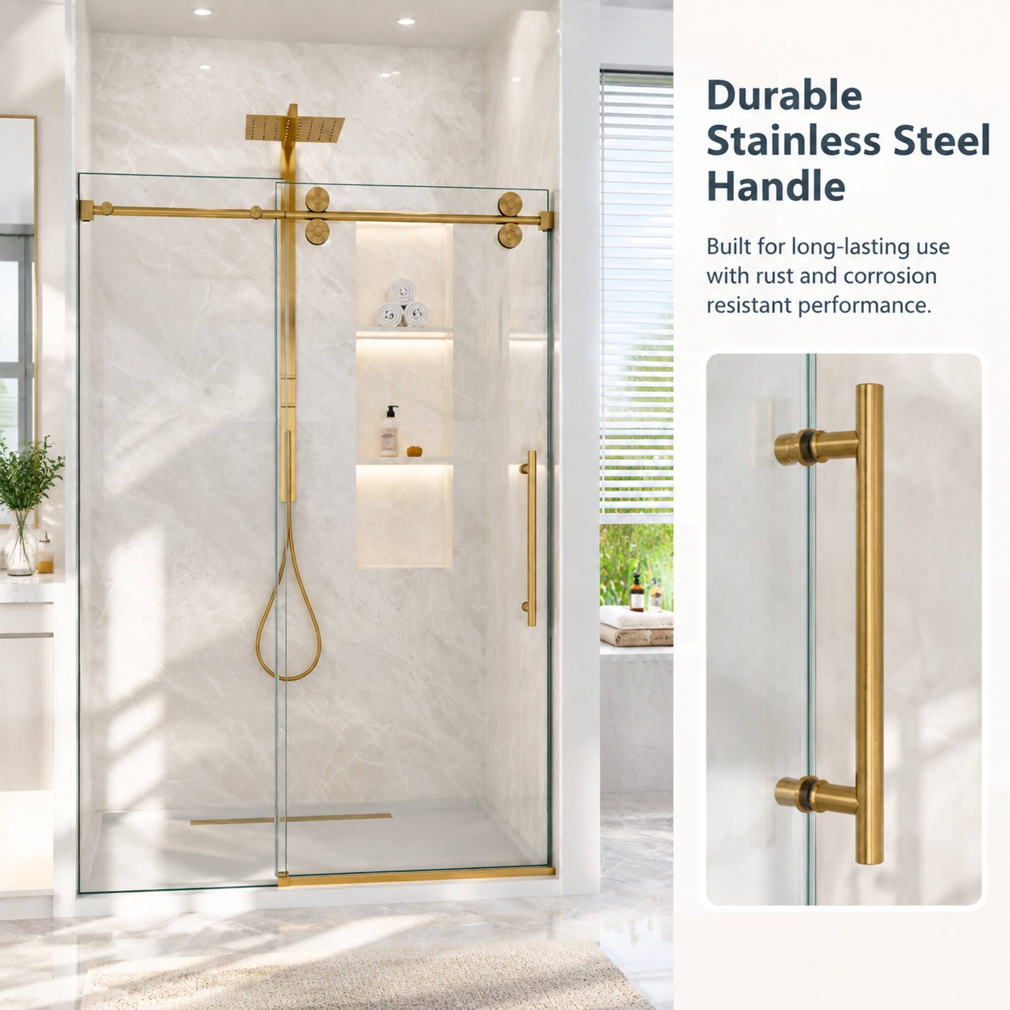 Durable Stainless Steel Handle  
Built for long-lasting use with rust and corrosion resistant performance.