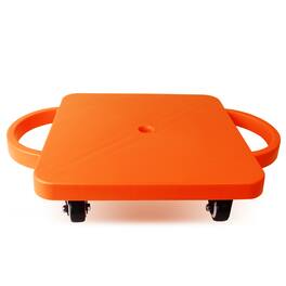 GSE Games & Sports Expert - Floor Scooter Board with Handles, Sitting Scooter for Kids Indoor Play, Fun Scoot Board - Orange