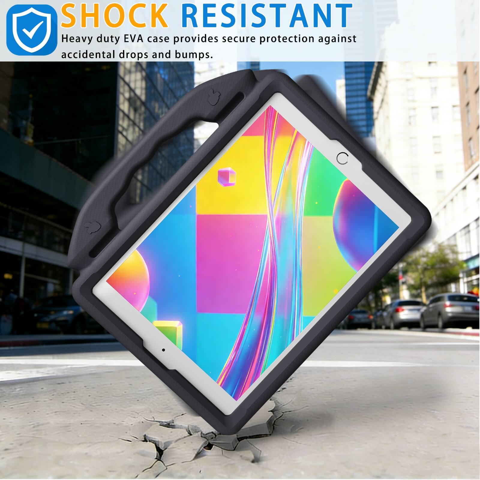 SHOCK RESISTANT  
Heavy duty EVA case provides secure protection against accidental drops and bumps.
