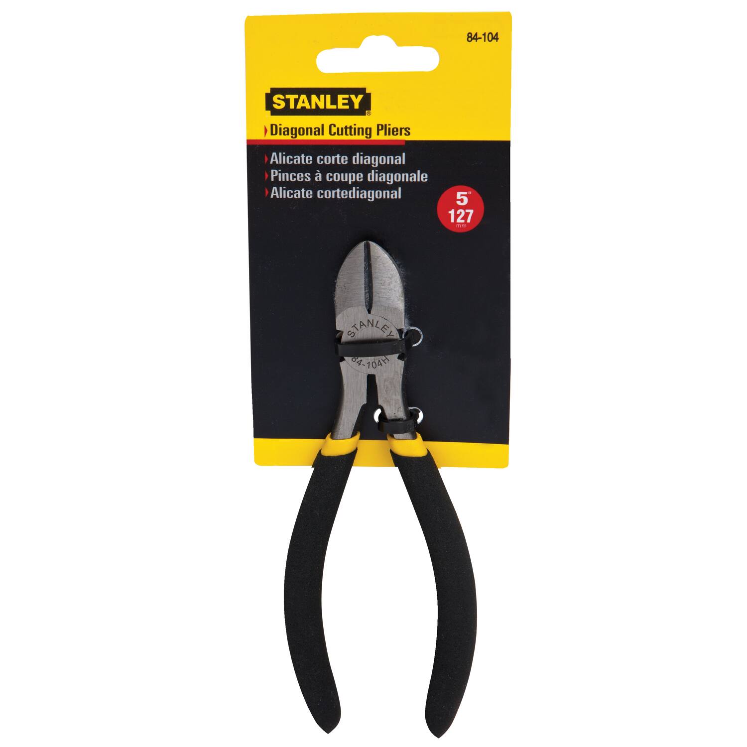 84-104 STANLEY 1 Diagonal Cutting Pliers  
Alicate corte diagonal  
Pinces à coupe diagonale  
Alicate cortedíagonal  
5" 127 mm  
STANLEY 4-1047