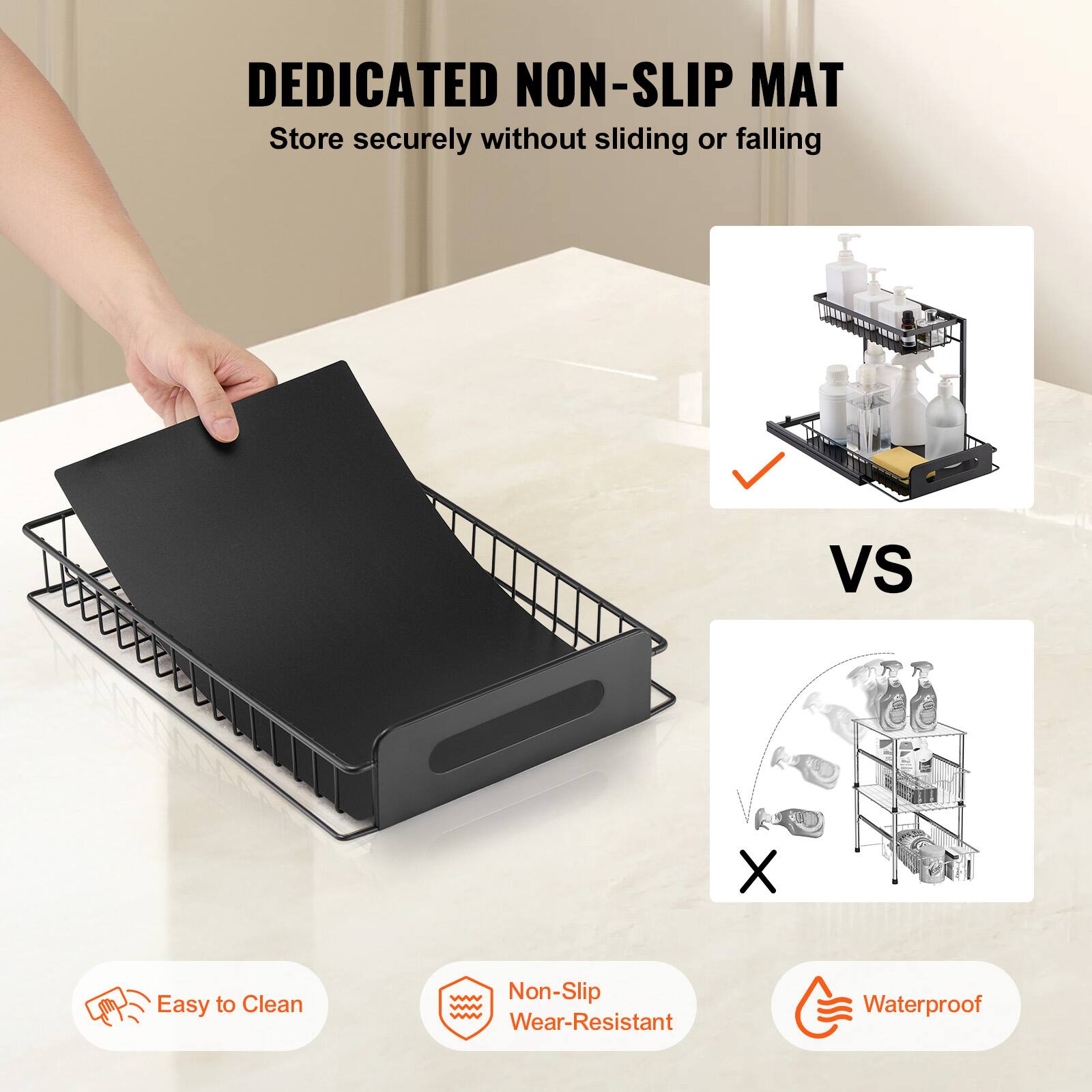DEDICATED NON-SLIP MAT

Store securely without sliding or falling

Easy to Clean
Non-Slip
Wear-Resistant
Waterproof