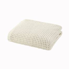 Gracie Mills - Dorian Waffle Weave Solid Chenille Throw - Ivory