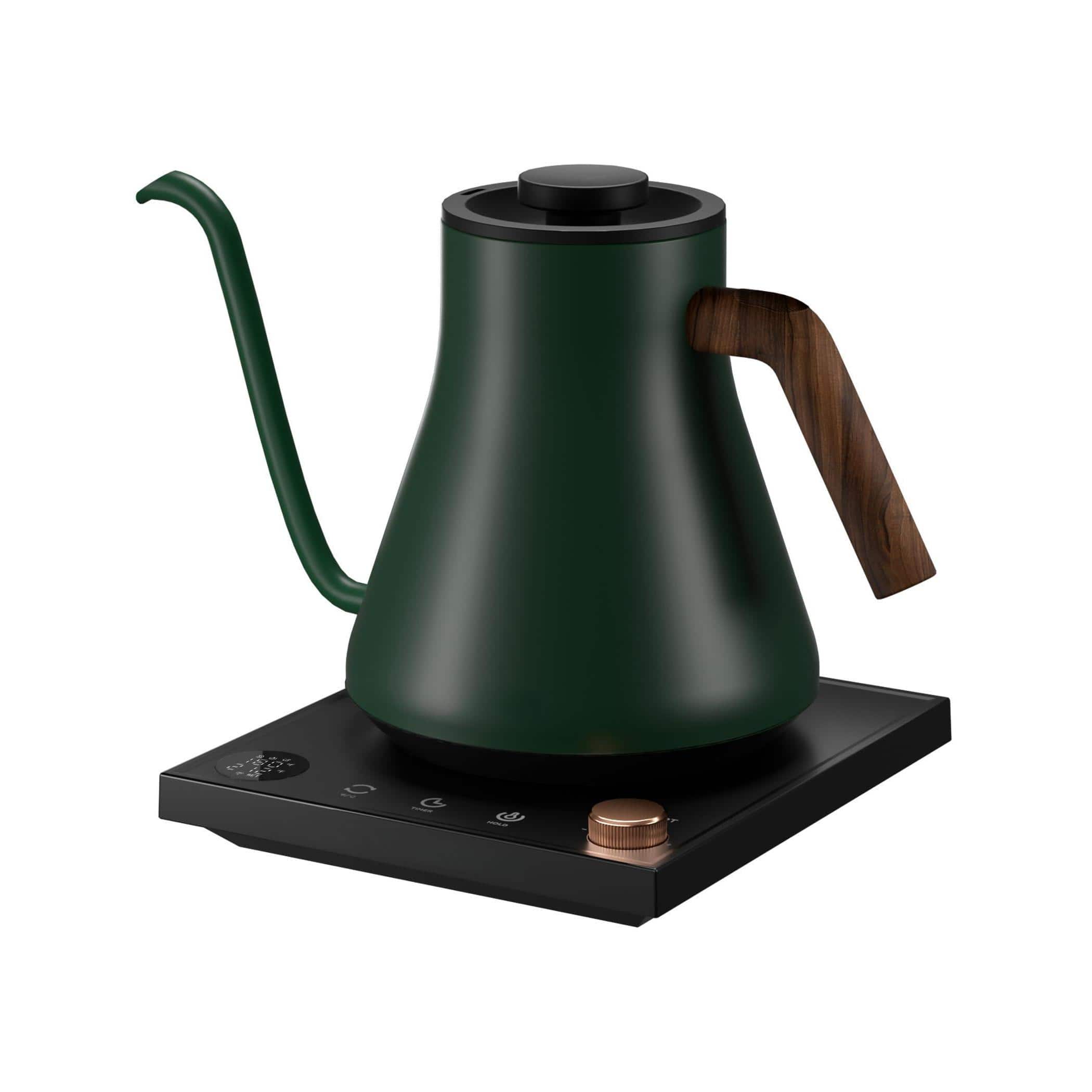 Dapper Styles - Electric Kettles Gooseneck Kettle ±1℉ Temperature Control Stainless Steel Inner Quick Heating For Pour Over - Hunter Green