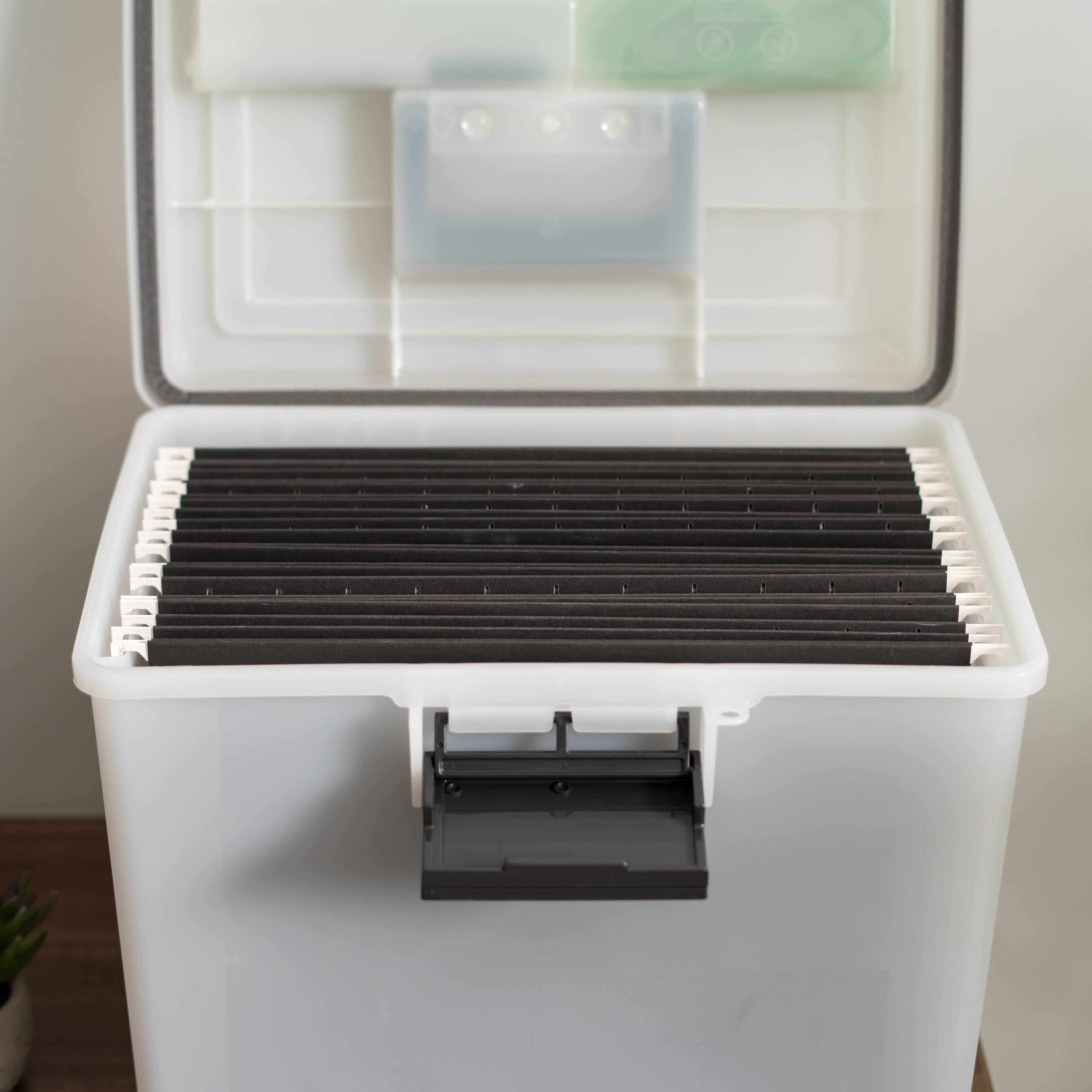 Alt View 4. IRIS USA - IRIS USA Portable Letter Size File Box with Handle for Hanging Folders.