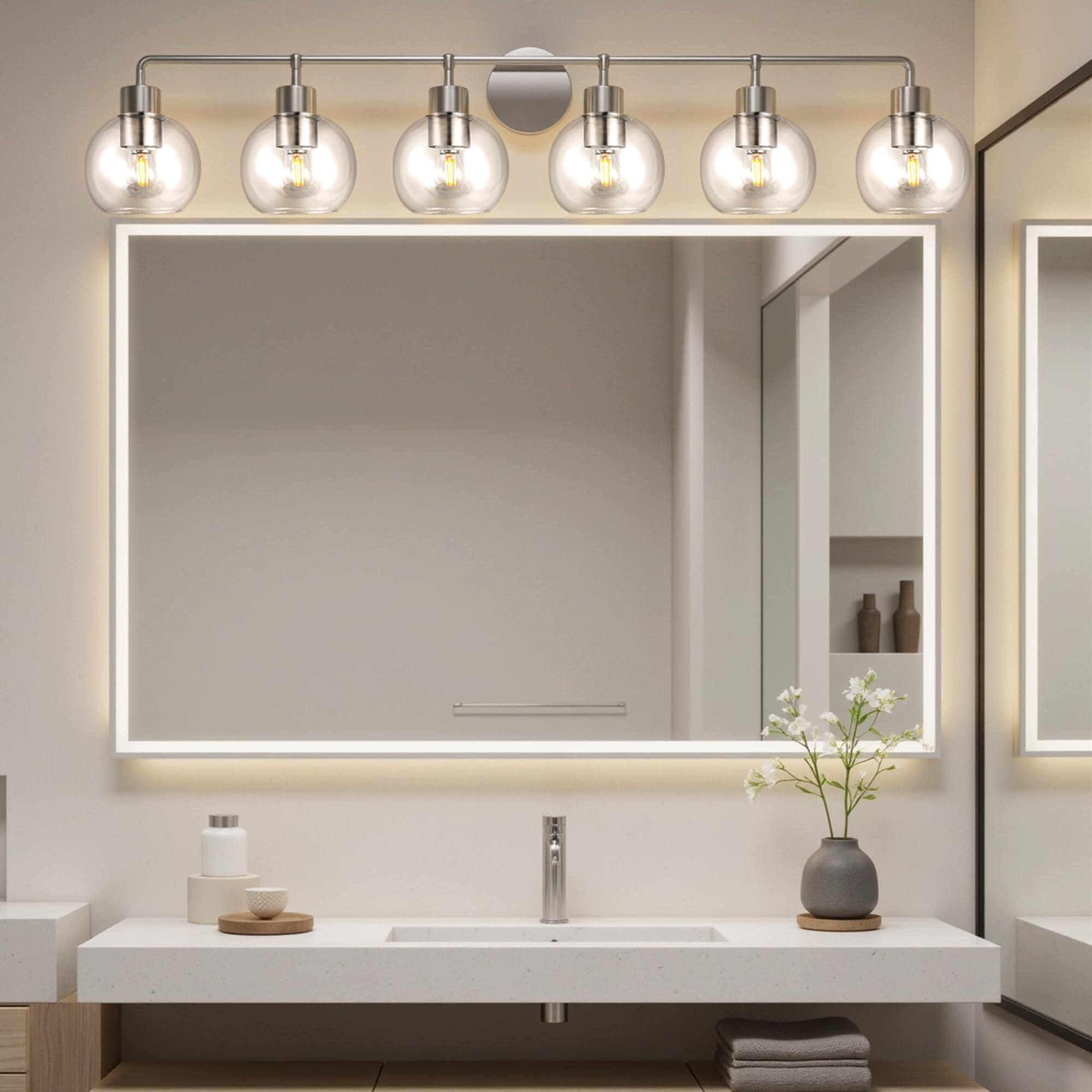 Alt View 3. Comfort Essence - Pack Clear Glass Shade Replacements Globe Lamp Covers For Light Fixtures Inch Fitter Globes Lampshades Wall - White 2-PACK.