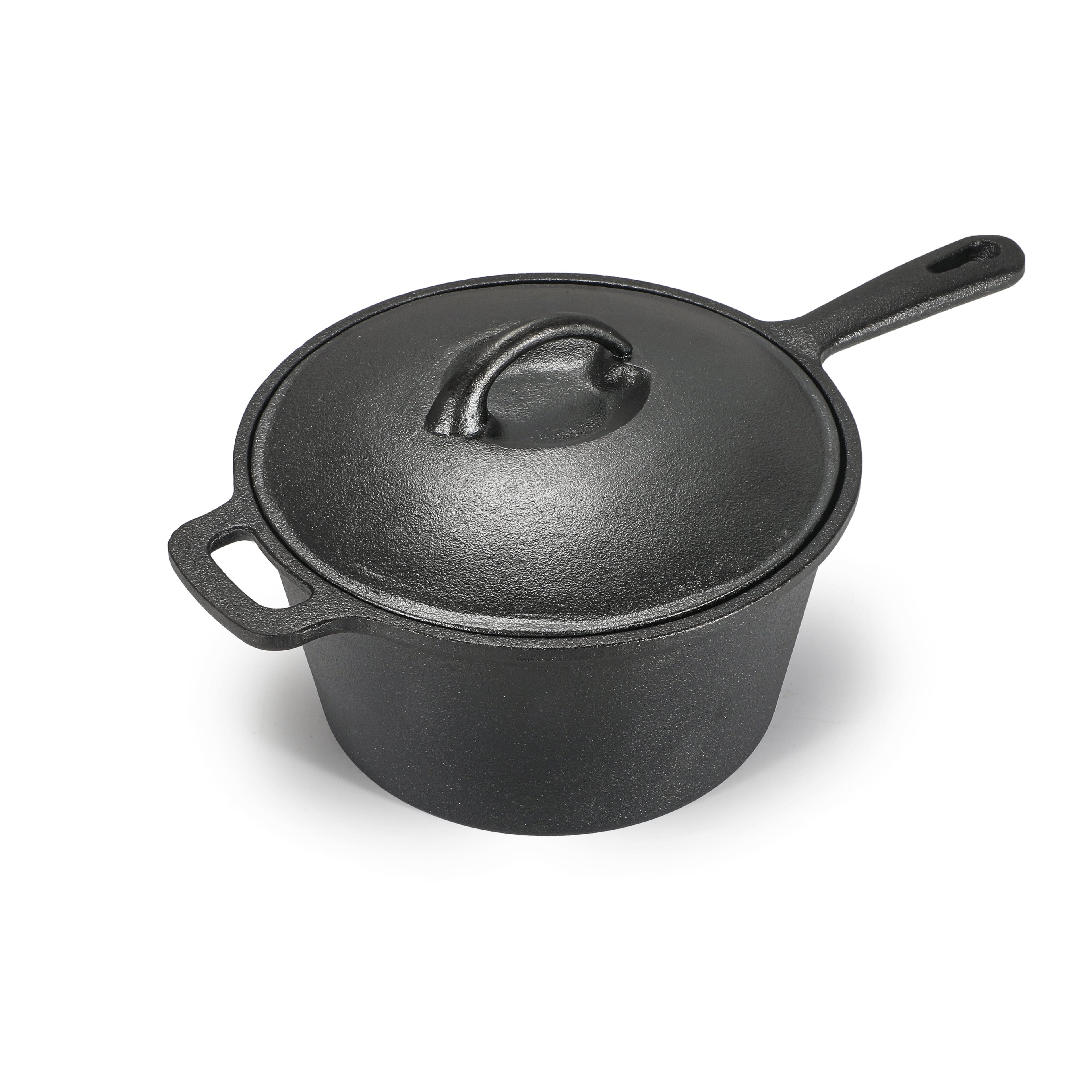 Commercial Chef - 2.0 Qt Saucepan with Lid - Black