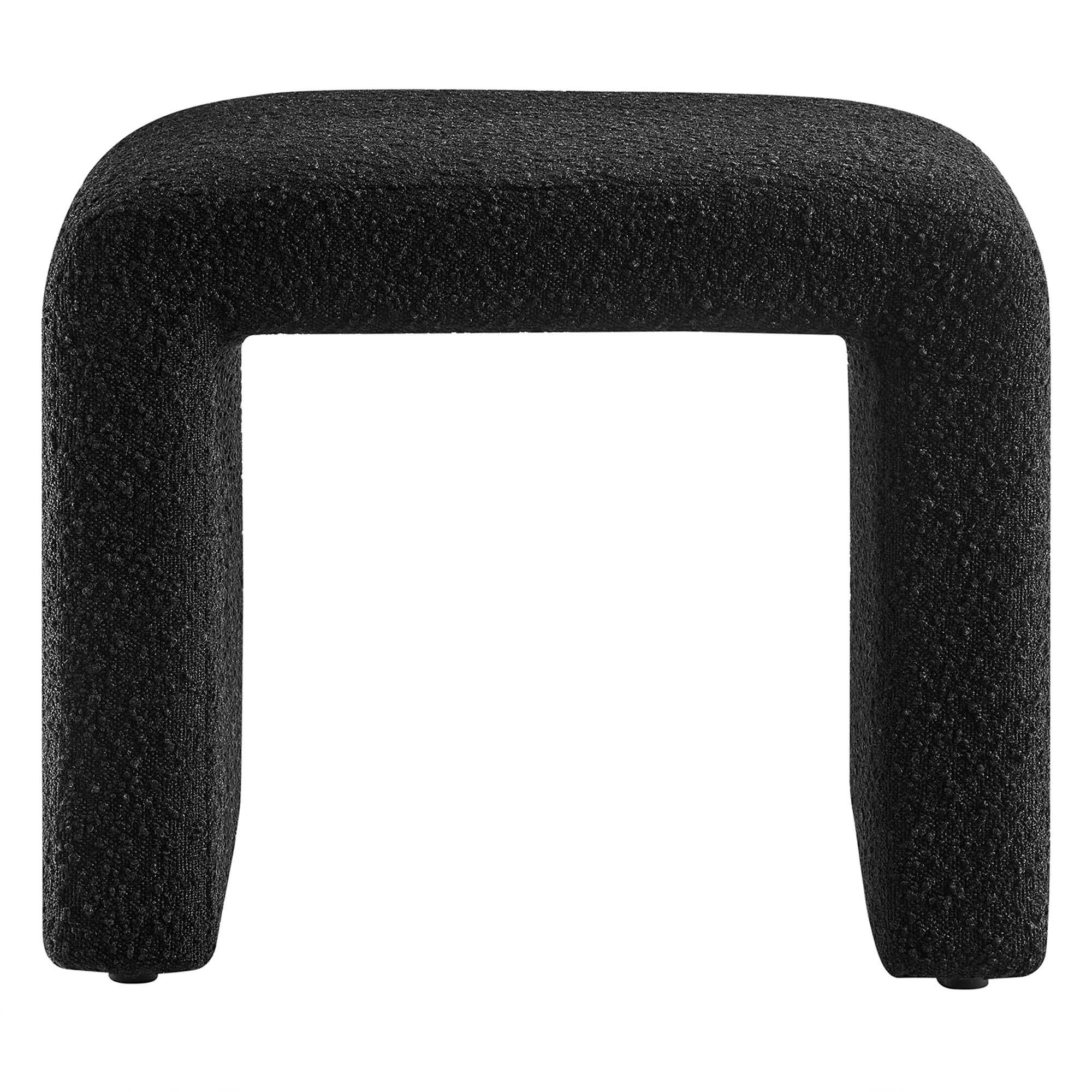 Alt View 4. Modway - Simba Boucle Fabric Waterfall Stool by Modway - Black.