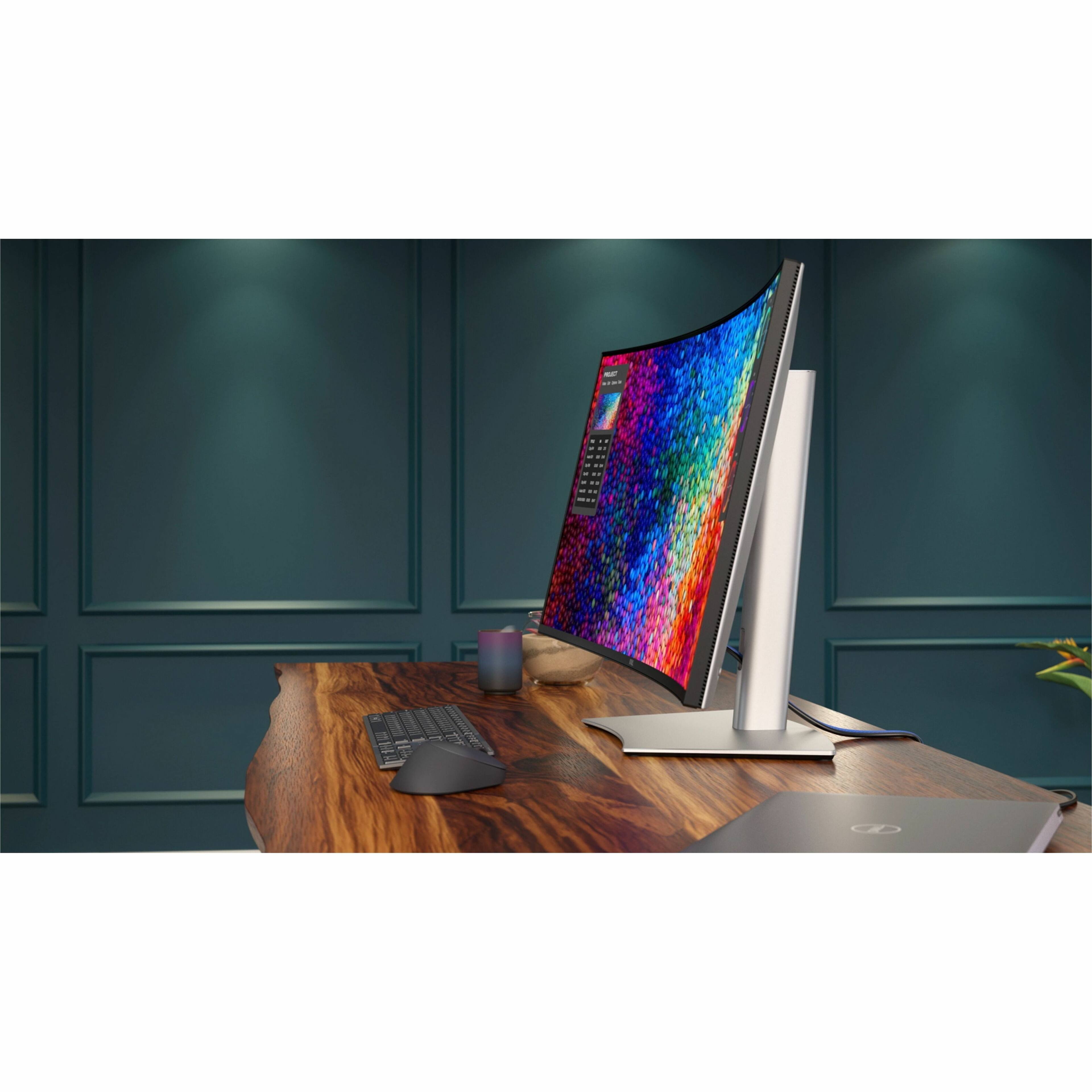 Alt View 17. Dell - UltraSharp 39.7" IPS LED Curved 120Hz Monitor with HDR (USB, HDMI) - Black, Silver, Dual Color.