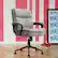 Angle. Click365 - Transform 2.0 Extra Comfort Ergonomic Mid-Back Desk Chair - Light Gray.