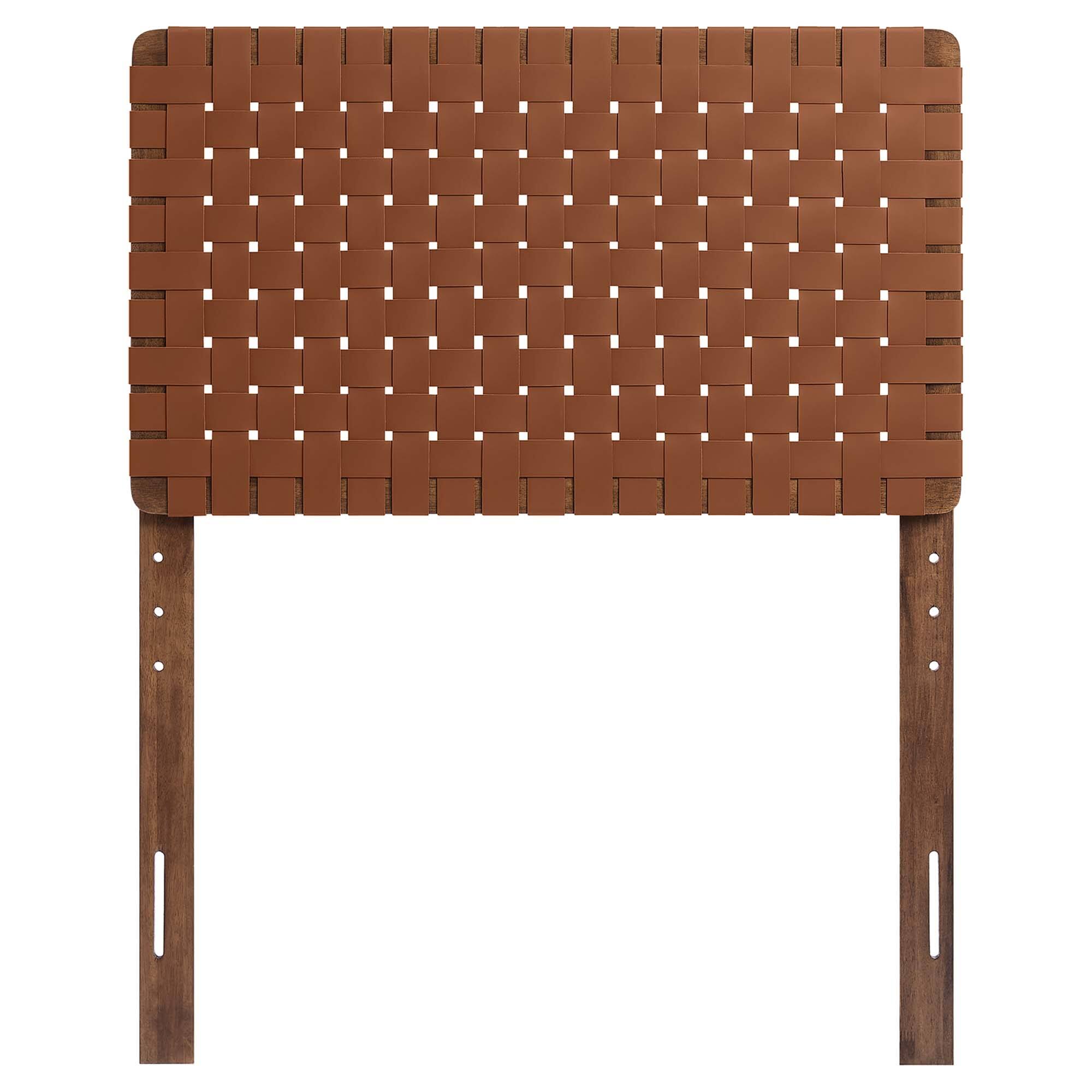 Alt View 1. Modway - Sparta Weave Vegan Leather Twin Headboard by Modway - Brown.