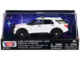 Motormax - 2022 Ford Police Interceptor Utility "Law Enforcement and Public Service" Series 1/43 - Plain White