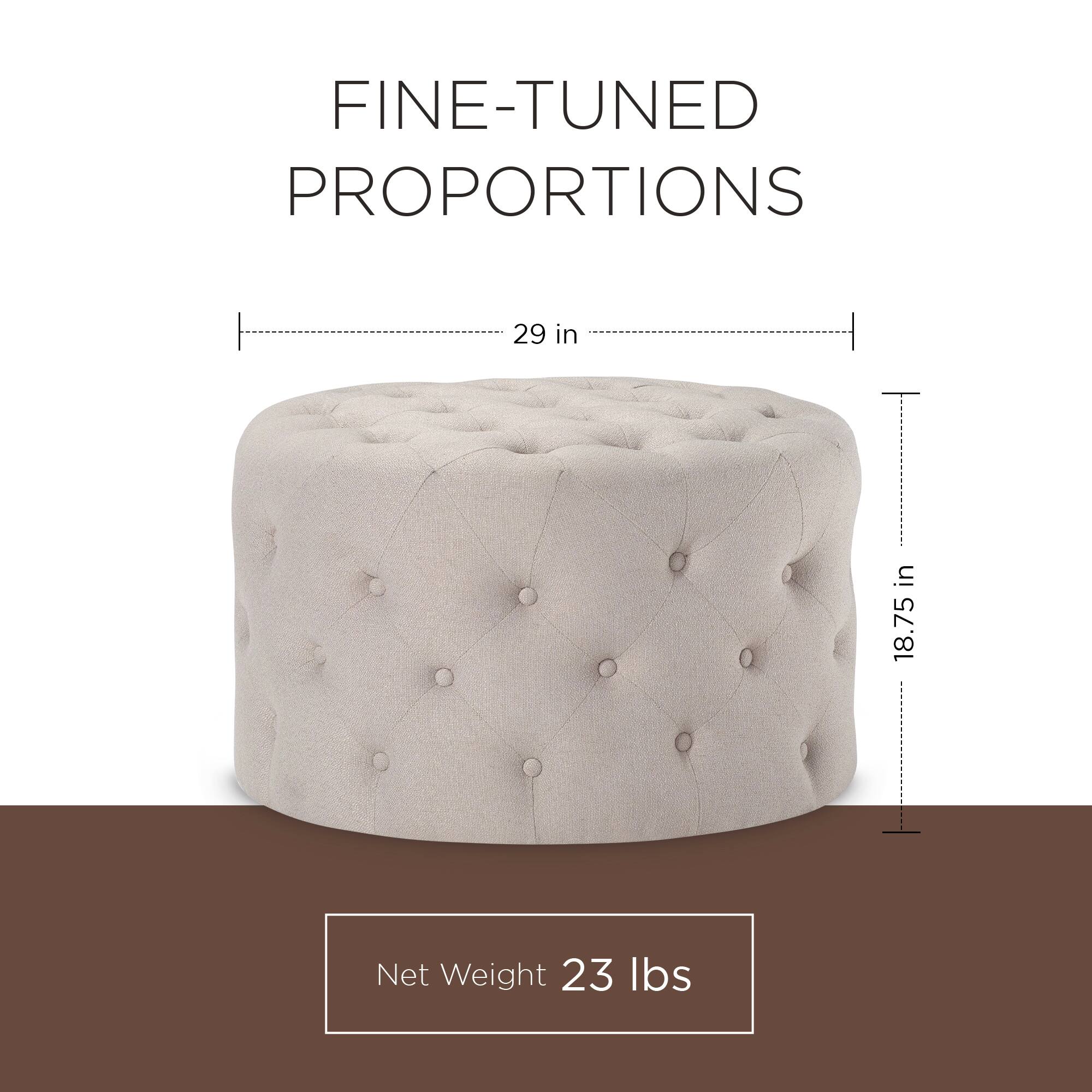 FINE-TUNED PROPORTIONS  
29 in x 18.75 in  
Net Weight 23 lbs