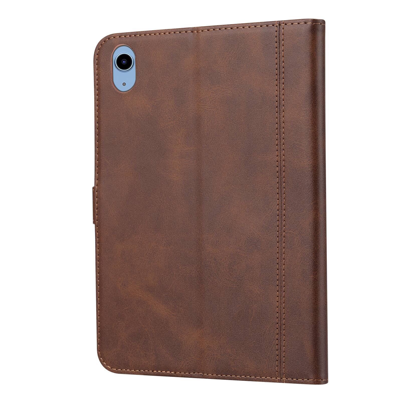Alt View 1. Dteck - Case For Apple iPad 11th(A16) 2025/iPad 10th 2022 Flip Shockproof PU Leather Card Slots Kickstand Pencil Holder Cover - Coffee.