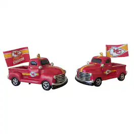 Evergreen Enterprises - Kansas City Chiefs Hangable 3" Rally Truck Two-Piece Statue Set - Multicolor