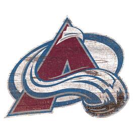 Fan Creations - Colorado Avalanche 24'' x 24'' Distressed Logo Cutout Sign - Multicolor