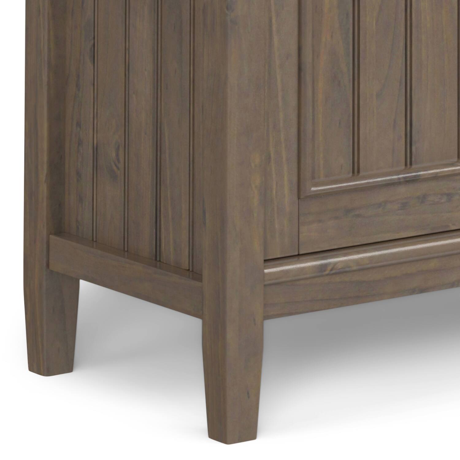Alt View 7. Simpli Home - Lev 32 inch Storage Cabinet (Set of 2) - Smoky Brown.