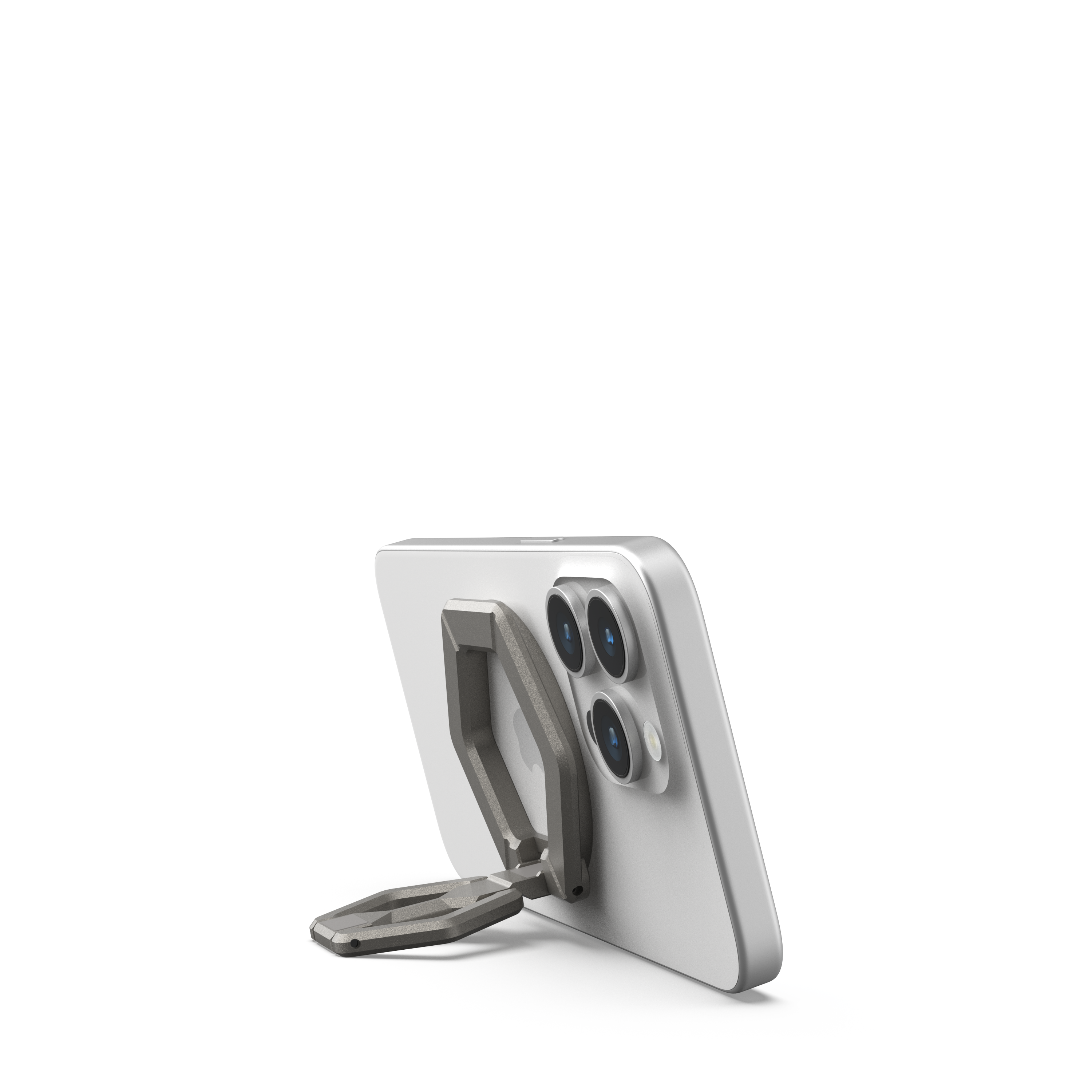 Alt View 13. UAG - Magnetic Phone Ring Stand, Universal MagSafe Phone Grip & Stand, Ultra-Strong Magnetic Hold, Premium Zinc, Sturdy - Titanium.