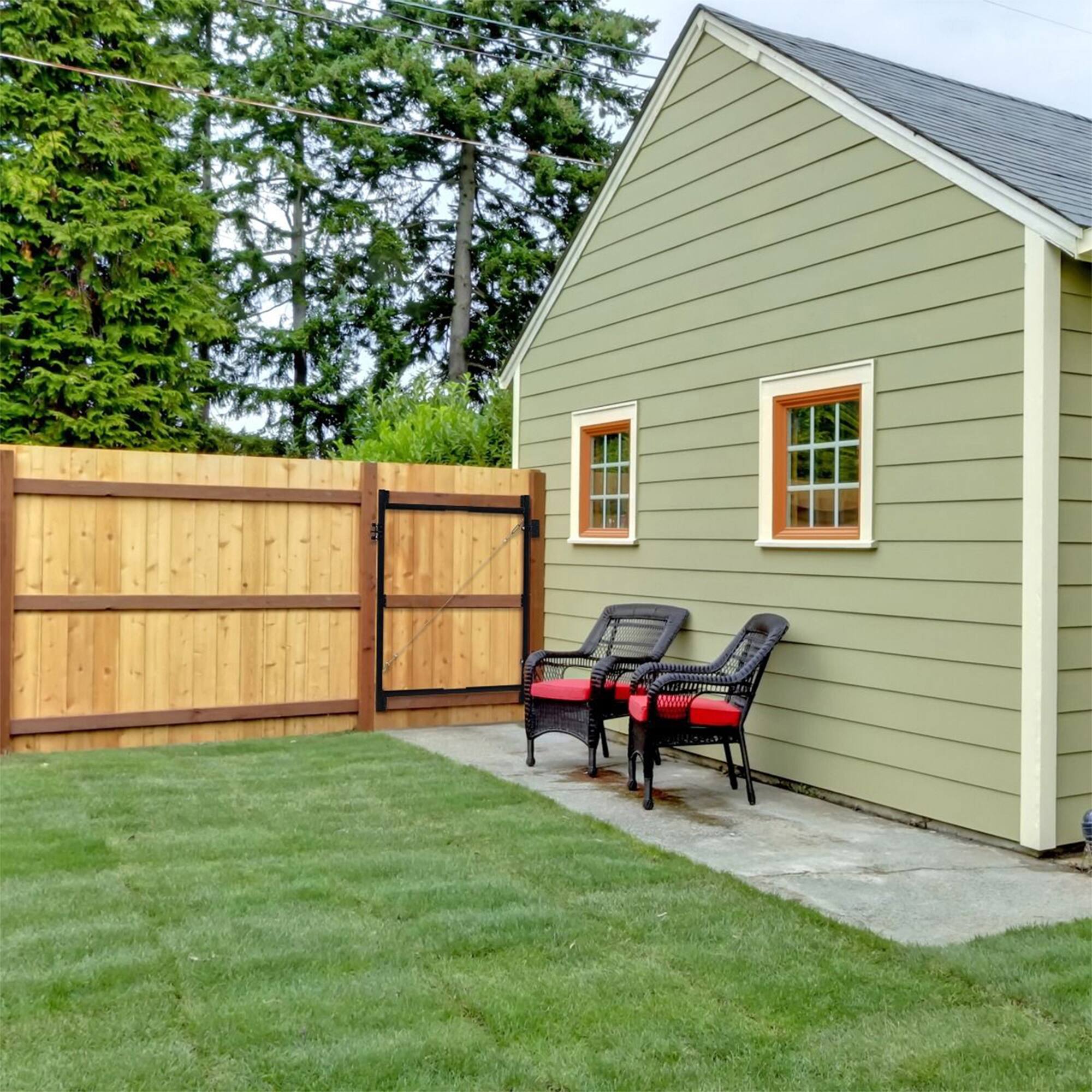 Alt View 8. Adjust-A-Gate - Adjust-A-Gate Steel Frame Gate Building Kit, 60"-96" Wide, 6' High (3 Pack) - Black.