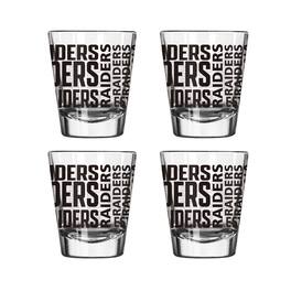 Logo Brands - Las Vegas Raiders 4-Pack 2oz. Shot Glass Set - Multicolor