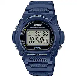 Casio - Men's Classic Digital Watch with Strap - W-219H-2AVCF - Blue