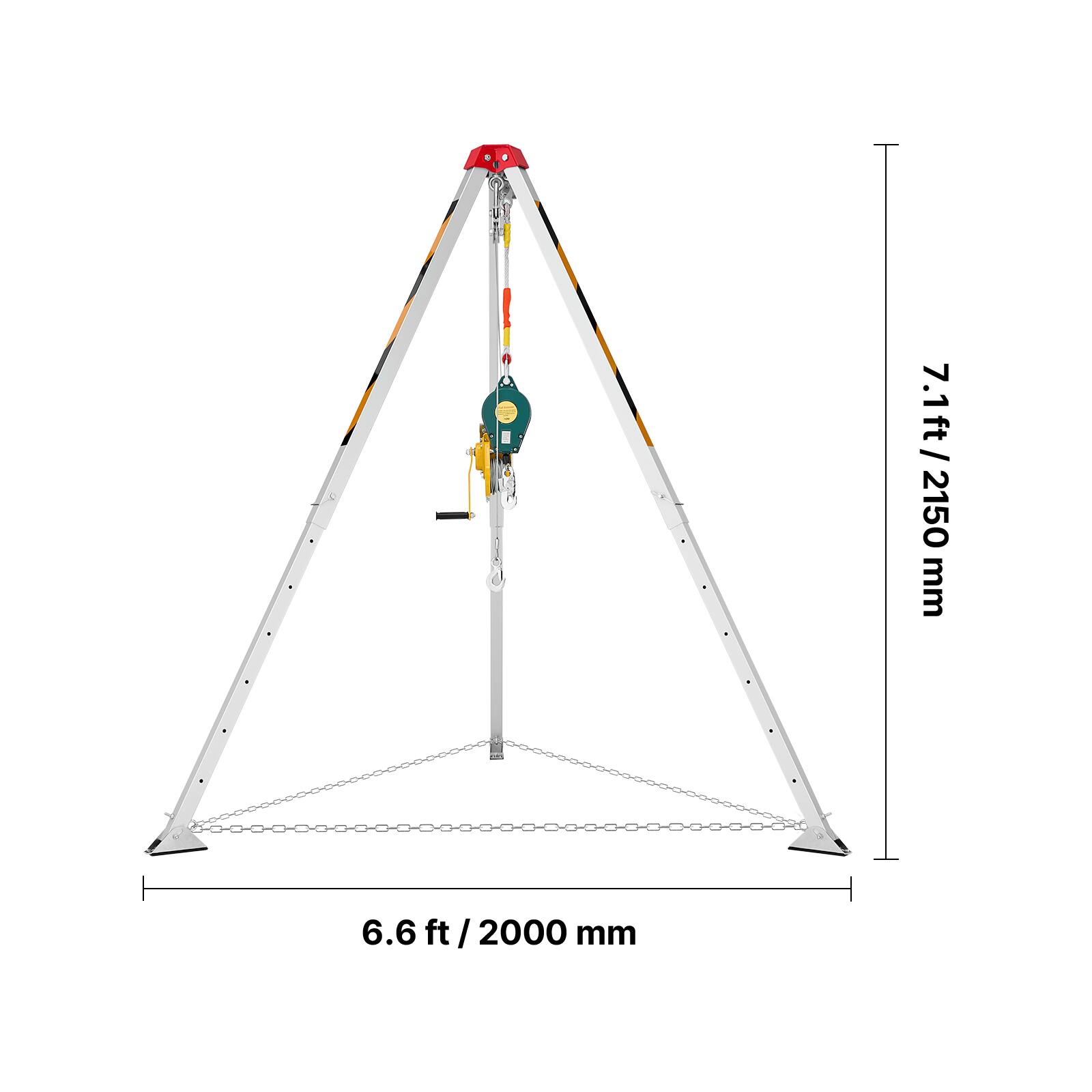 7.1 ft / 2150 mm  
6.6 ft / 2000 mm