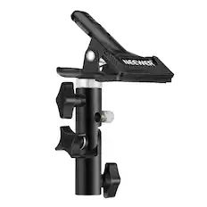 Front. Neewer - Heavy-Duty Metal Clamp Holder - with 5/8" Light Stand Mount for Studio Reflectors & Backdrops - Black.