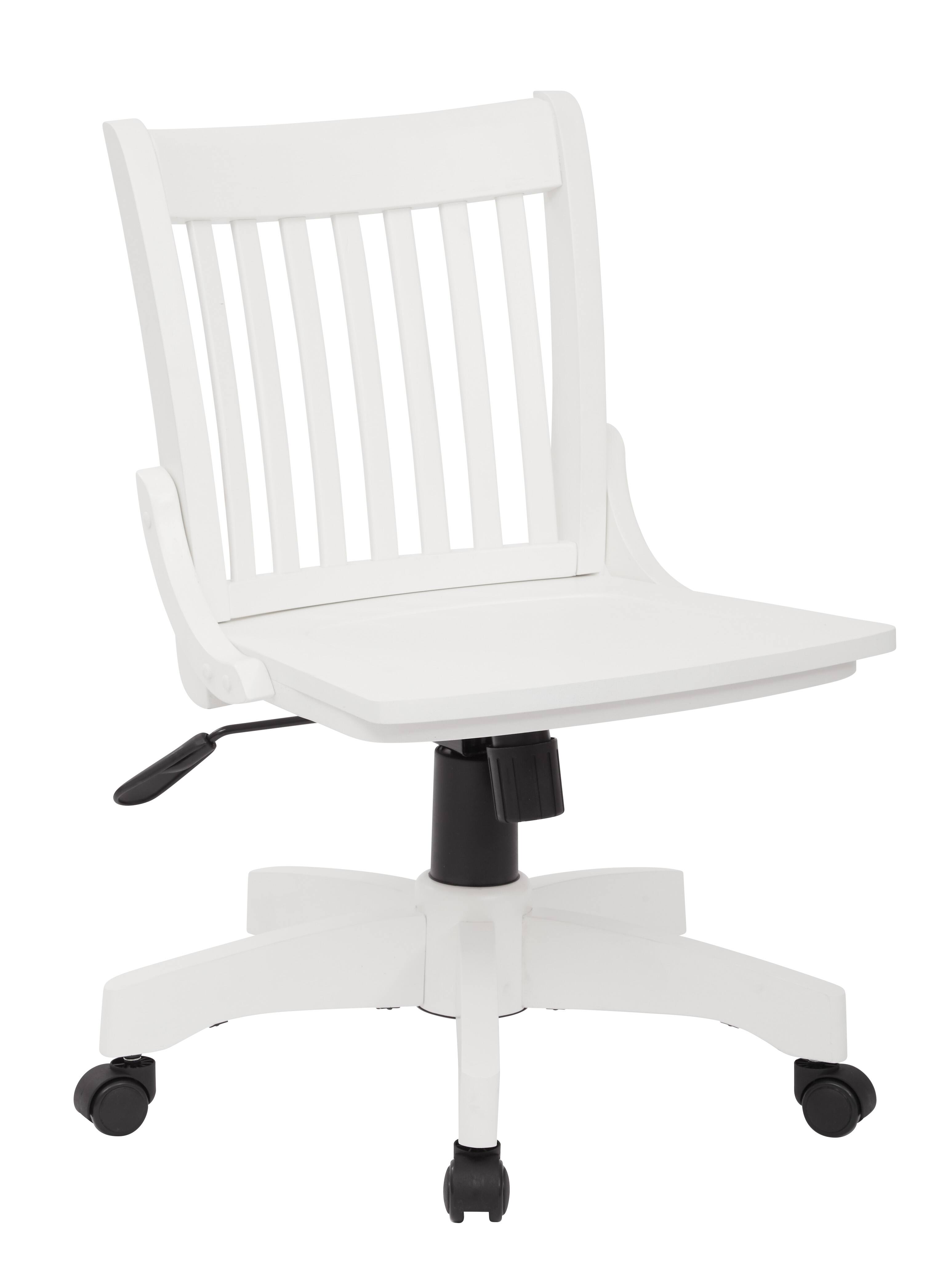 Angle. OSP Home Furnishings - Wood Bankers Home Office Wood Chair - White.