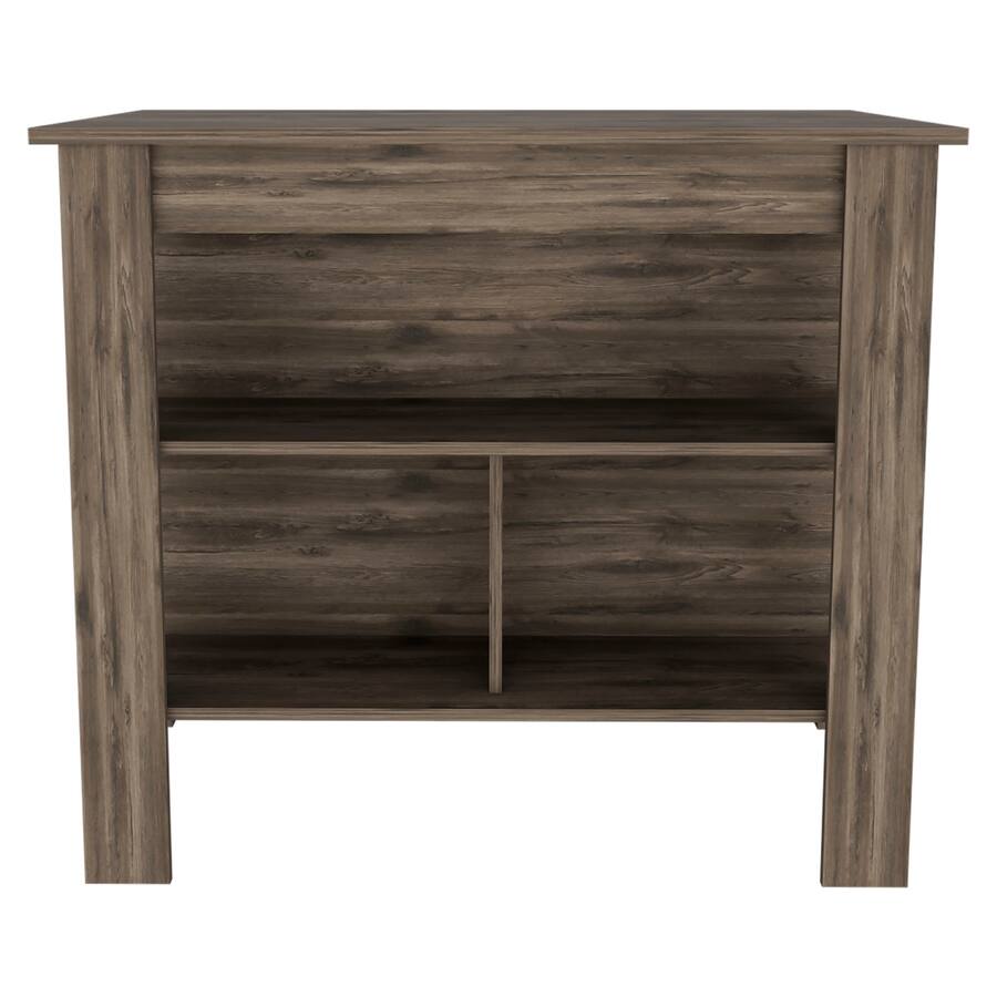 Rectangular Cooking Pot Design Loheer Cala Modern Rectangular Kitchen Island Dark Brown - Best Buy