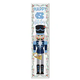 Jardine - North Carolina Tar Heels 11" x 46" Nutcracker Holiday Leaner Sign - White