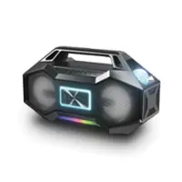 ION Audio - Party Rocker Go high-Power Boombox with Party Starter Lights - Black - Front_Zoom