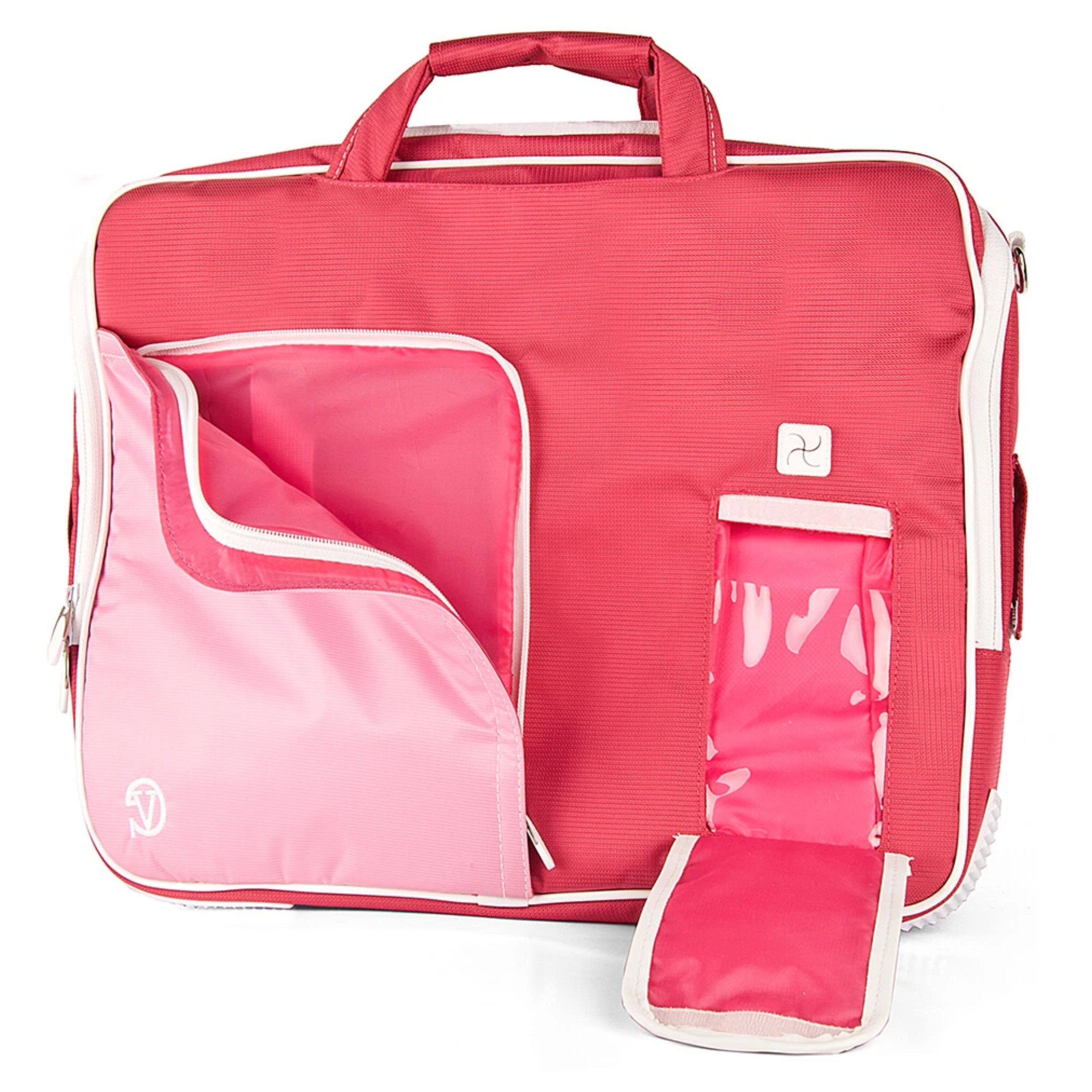 Left. Kitcheniva - Laptop Sleeve Case Shoulder Bag For 13" Laptop Pink/White - Pink/White.