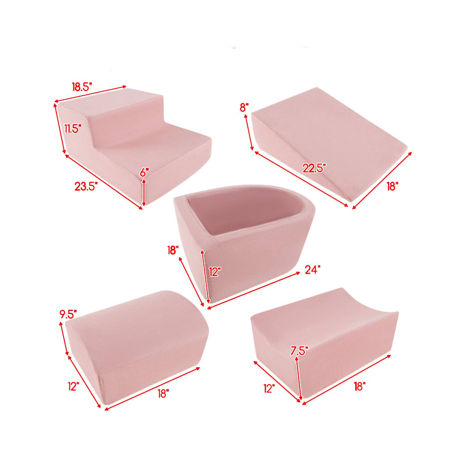 18.5" 8" 11.5" 23.5" 6" 22.5" 18" 18" 12" 24" 9.5" 7.5" 12" 18" 12" 18"