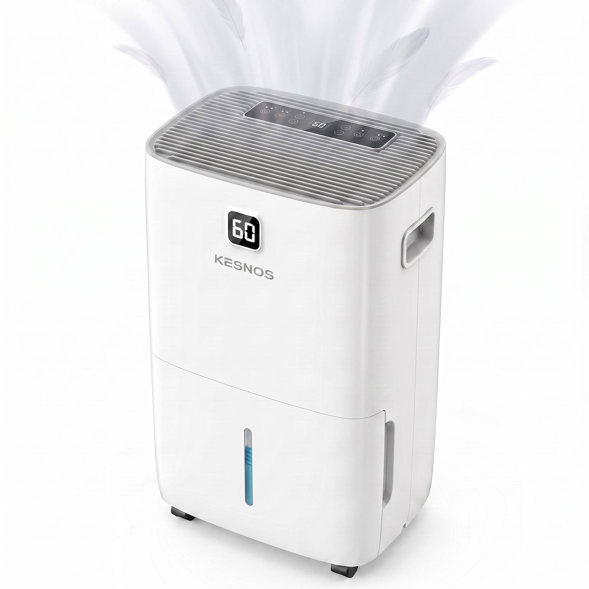 Alt View 4. Kesnos - Kesnos 150 Pint Dehumidifier for Home & Basements up to 7500 sq ft - White.