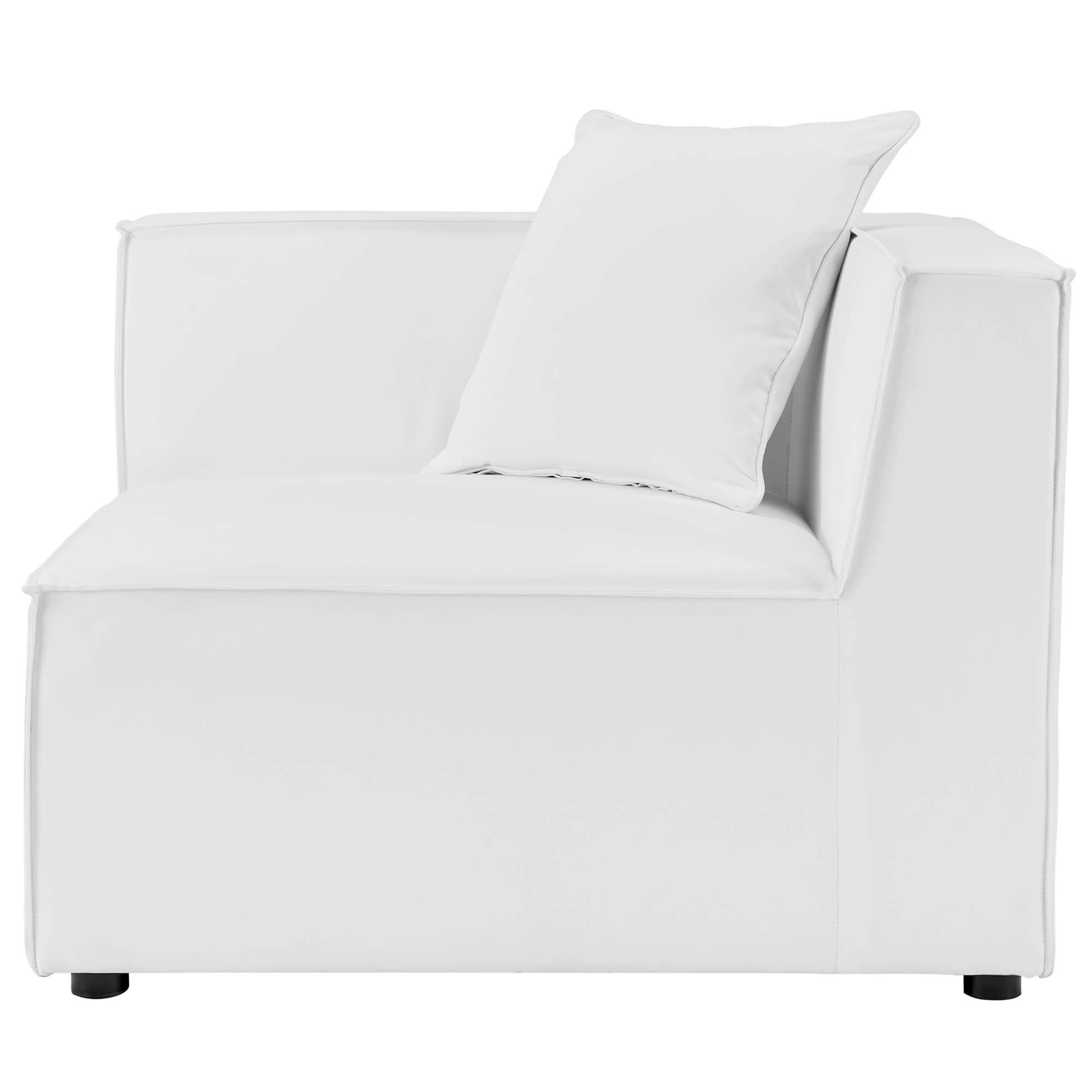 Alt View 3. Modway - Saybrook 4-Piece Outdoor Patio Upholstered Sectional Sofa by Modway - White.