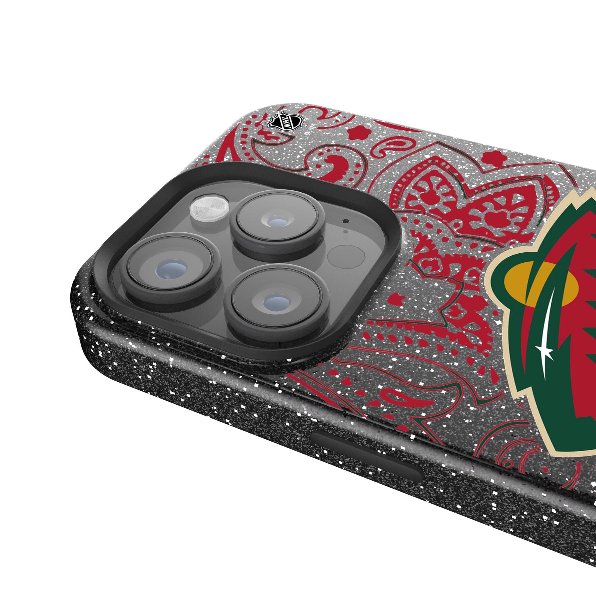 Alt View 3. Keyscaper - Black Minnesota Wild Paisley Bling iPhone Case - 14 - Black.
