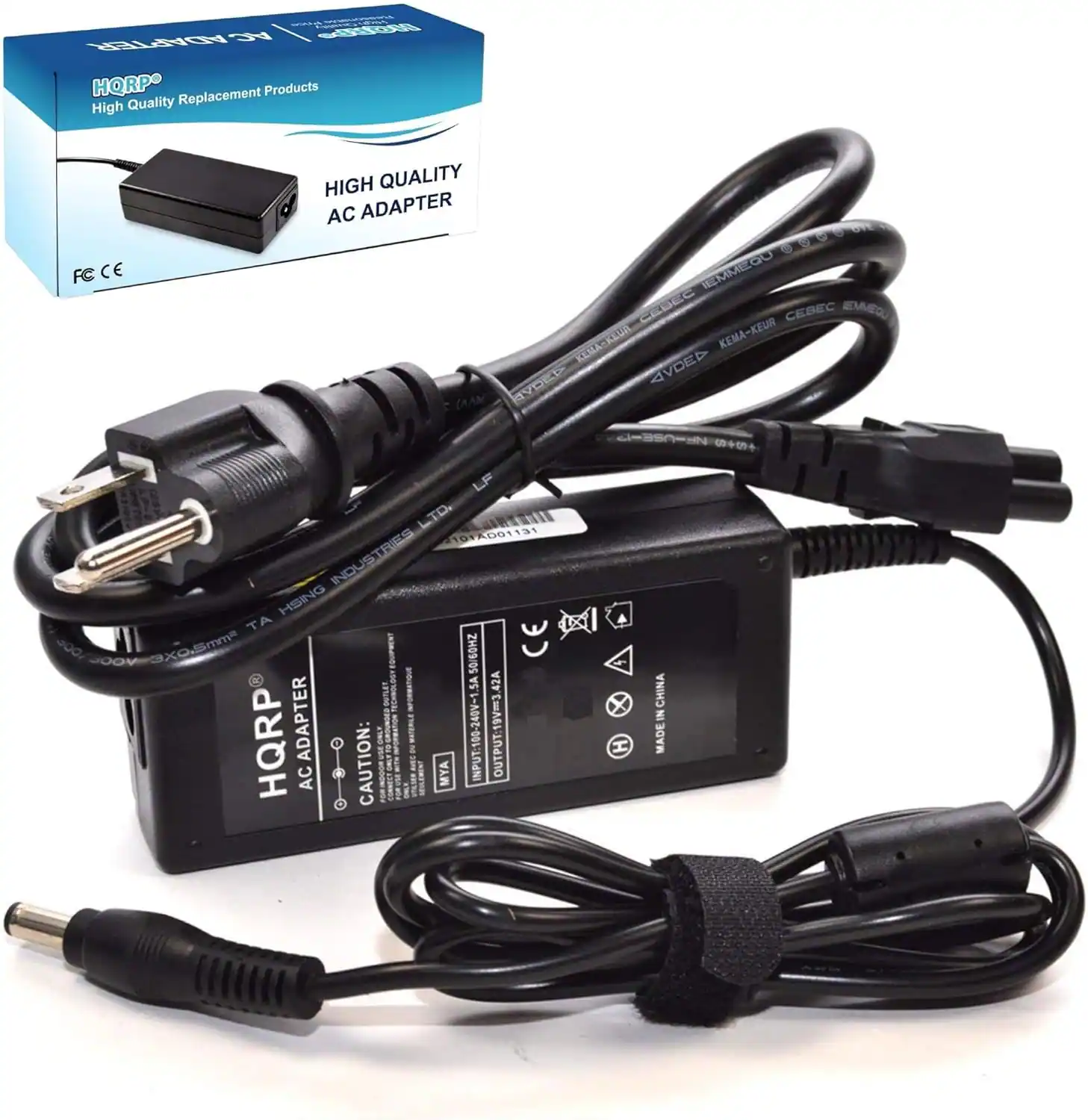 BC 29e AMER HQRP Replacement Products High Quality HIGH QUALITY AC ADAPTER 6UUO FC CE EMMEGO CEBdE CEBEC INMEQU REMA-TEUA KEMA-KEUR VDEL AVDER AAM -3SA-N ( LF LTD. CIL 18PAD0L13! INOUSTRIES HSING TA Smm&OXE I 50/60HZ CE VOOL I -oAT SA 42A TLar X HQRP ADAPTER - AToN INPUT:100-240V-1 OUTPUT:19Vm3.4 H MADE INCHINA MADE IN CAUTION: i AC I I MYA I i