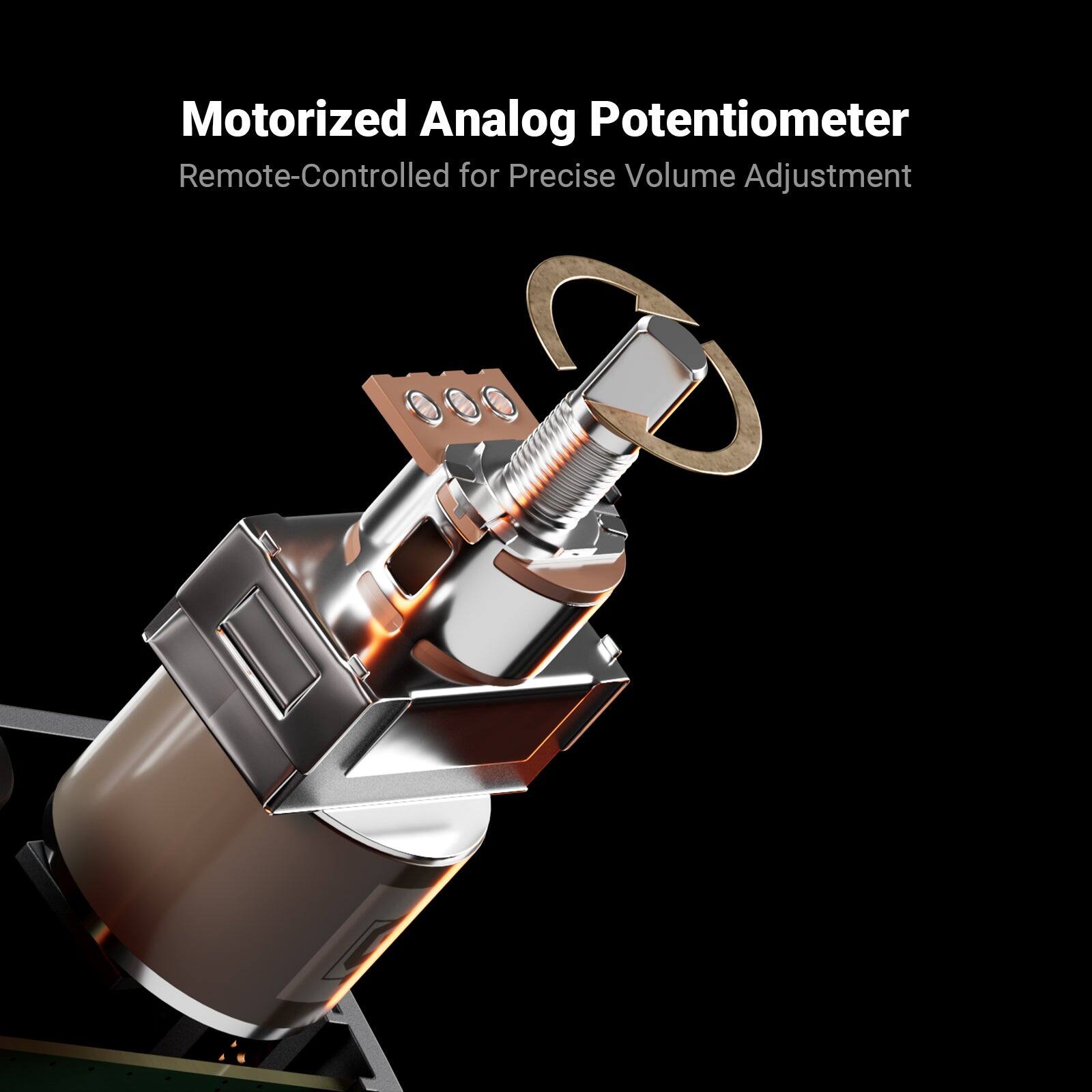 Motorized Analog Potentiometer  
Remote-Controlled for Precise Volume Adjustment