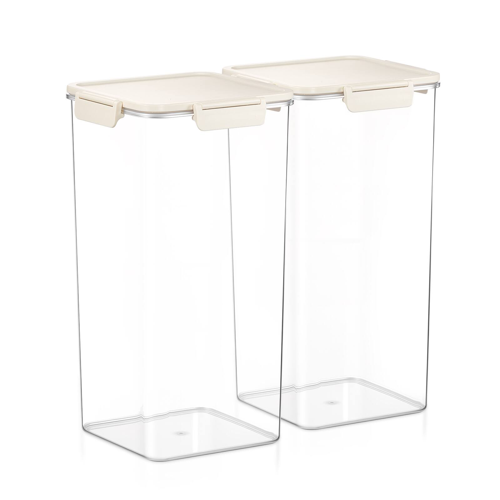 Angle. Sorbus - Sorbus 2 Pack Airtight Food Storage Containers- Clear Stackable Pantry Canisters with Secure Lid for Rice, Cereal, Flour - Clear.