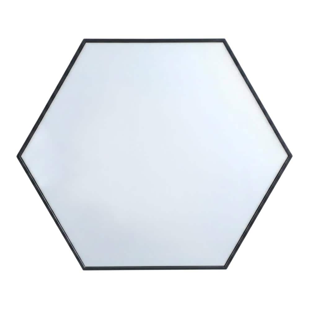 Elegant Decor - Metal frame hexagon mirror 30 inch - Black price history on PriceWatchPro