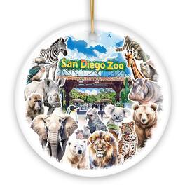 OrnamentallyYou - Artistic San Diego Zoo Handcrafted Ornament California Ceramic Souvenir and Tree Decor Version 1 - Multi-colored