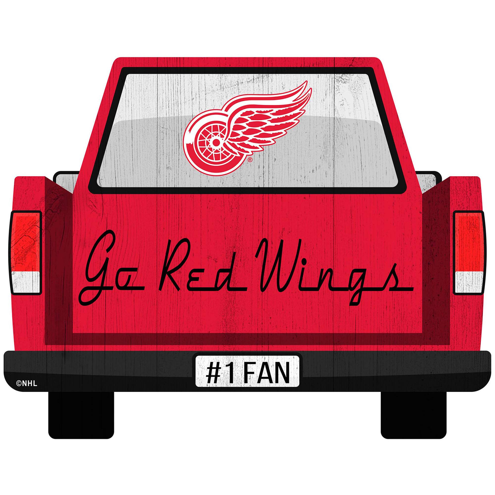 Detroit Red Wings 12'' x 12'' Truck Back D-cor