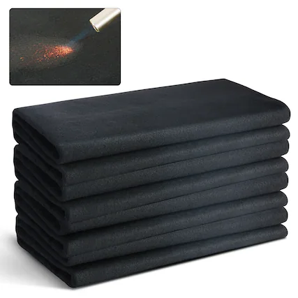 Front. VEVOR - Carbon Felt Welding Blanket 4 Pack, 37" x 36" Flame Retardant Welding Blanket, Up To 1800°F Heat Resistant Blanket Set - Black.