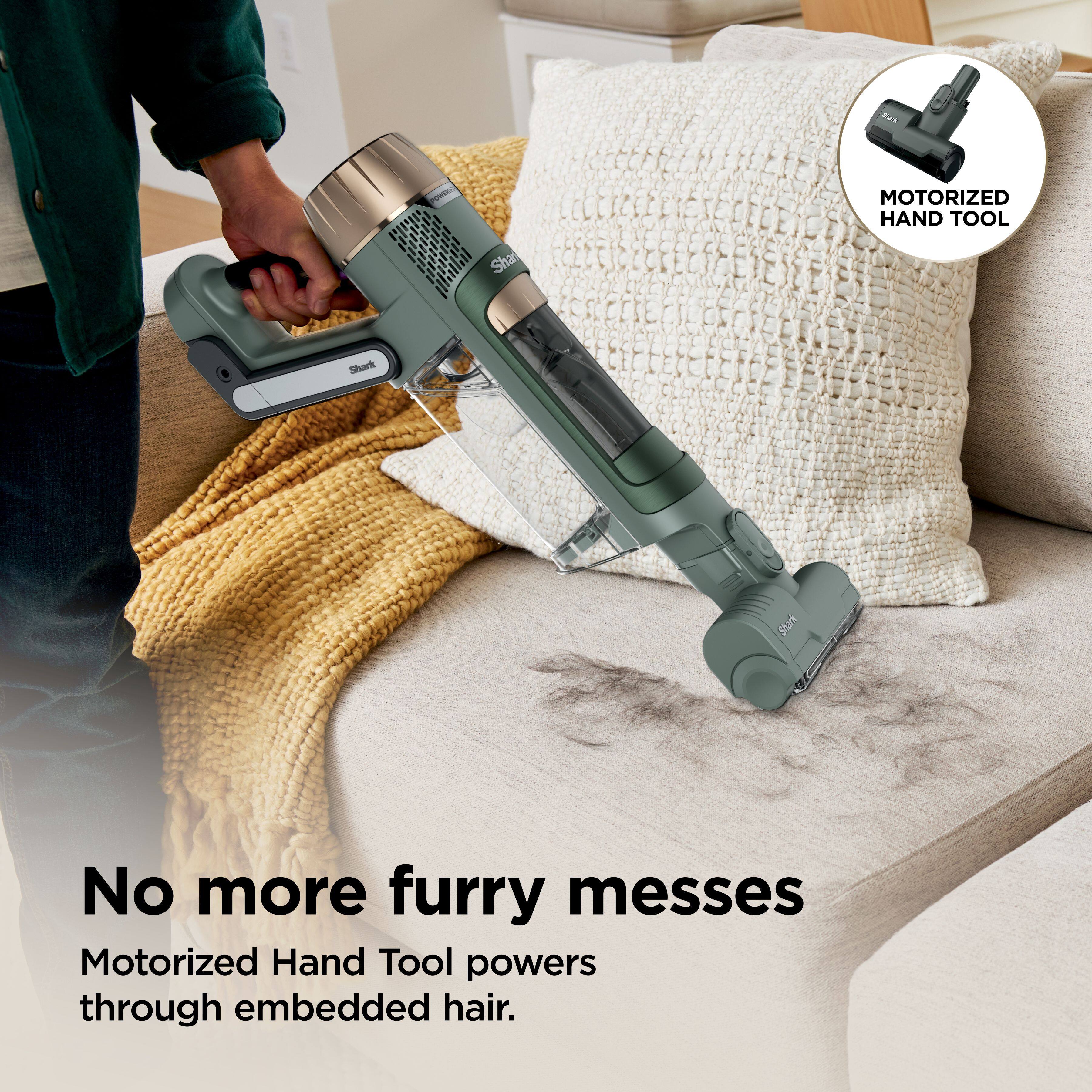 No more furry messes  
Motorized Hand Tool powers through embedded hair.
