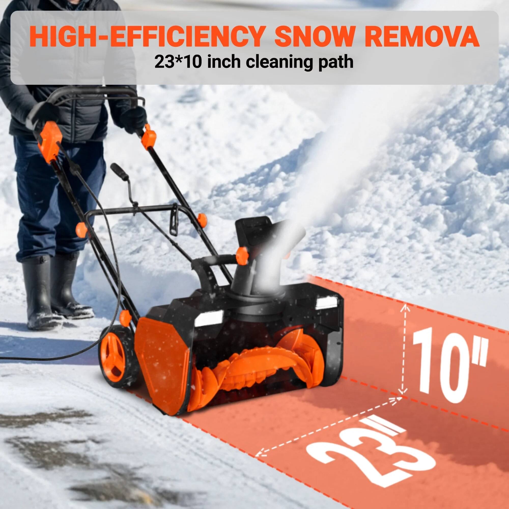 HIGH-EFFICIENCY SNOW REMOVER  
23*10 inch cleaning path