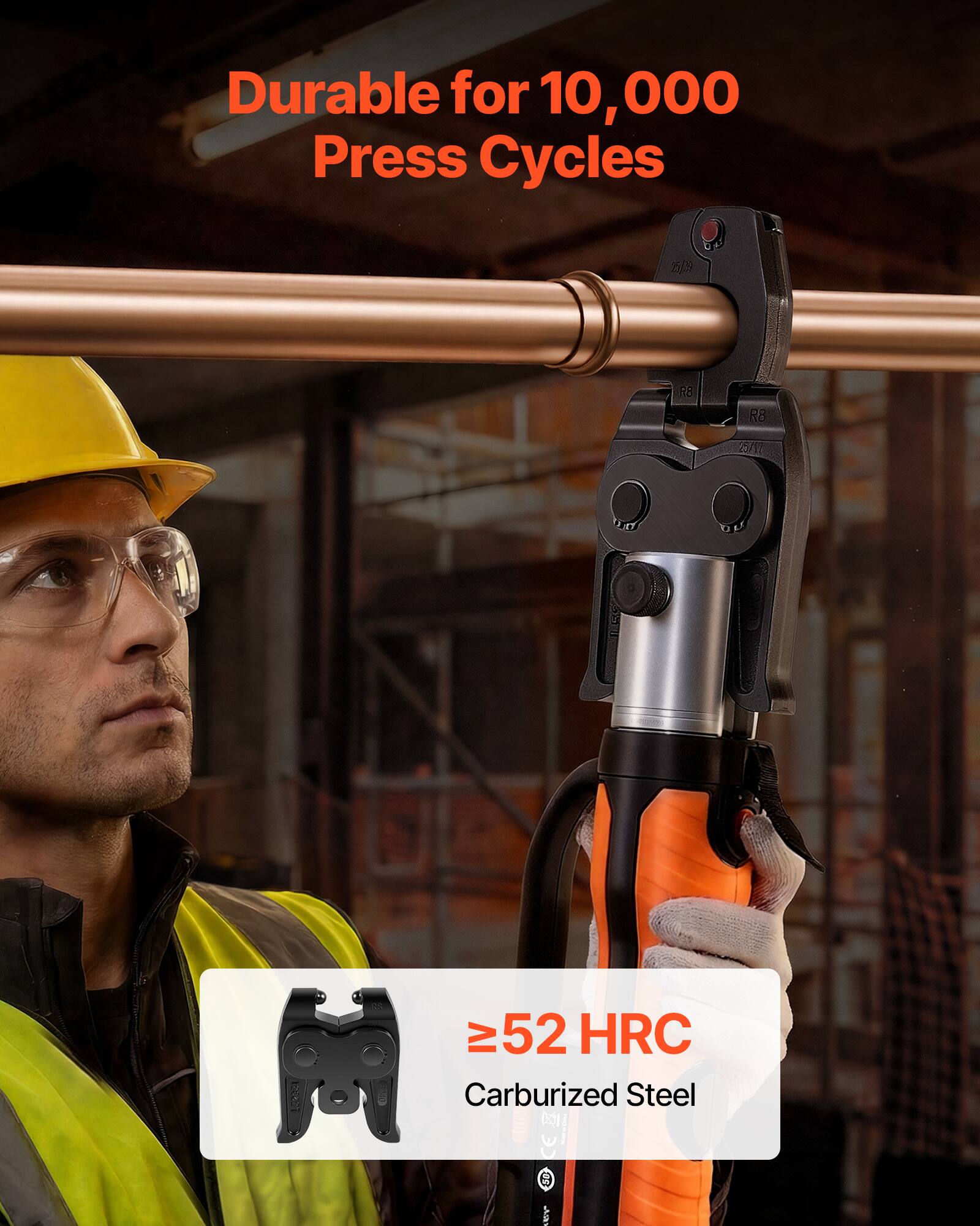 Durable for 10,000 Press Cycles  
25/9 2E RB 2 IV 52 HRC Carburized Steel  
0I I CE 33 JU